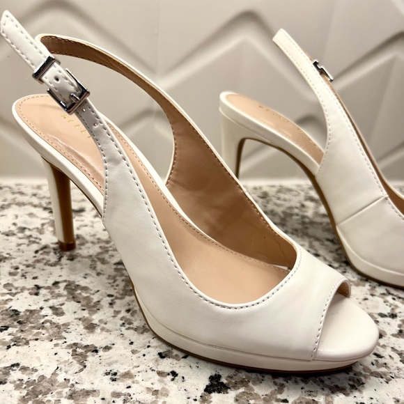 White Lowry Kelly & Katie Heels Shoes 6M NWT - Picture 3 of 13